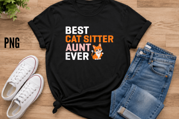Best Cat Sitter Aunt Ever PNG