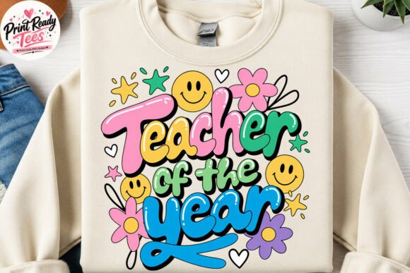 Elevating Educator Appreciation with the Teacher of the Year Floral PNG