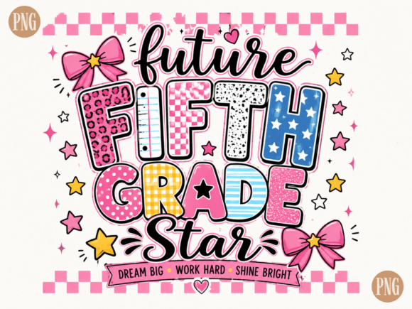 Future Fifth Grade Star PNG Back to School Graphic Tee Design
