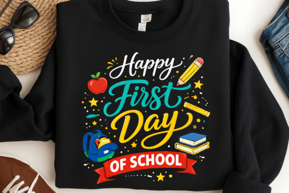 Happy First Day of School Shirt PNG