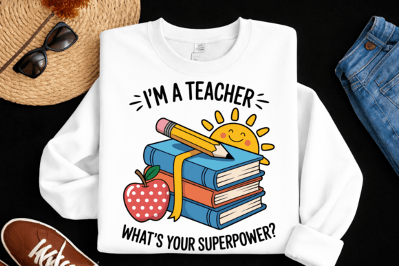 I’m a Teacher What’s Your Superpower PNG