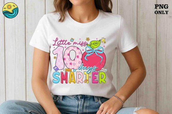 Little Miss 100 Days Smarter PNG