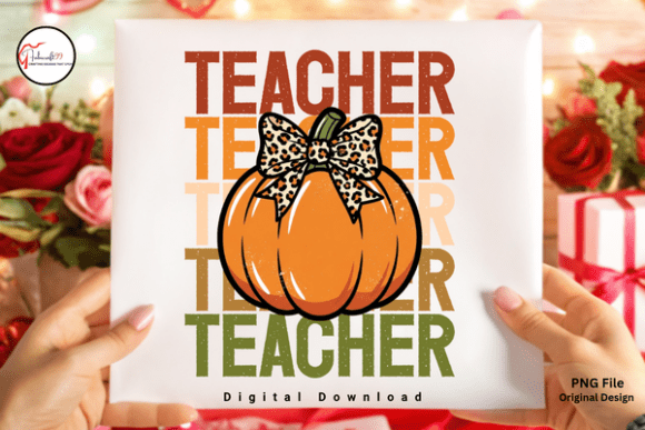 Teacher Pumpkin PNG, Fall Teacher Shirt