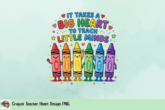 The Symbolism and Utility of the Crayon Teacher Heart Design PNG in Educational Branding